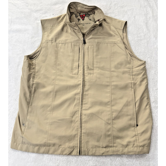 Scottevest Other - Scottevest Vest Mens XL The 101 Tec Pockets Beige Lightweight Hiking Travel